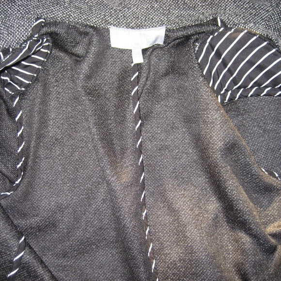 Anthro Sweater Blazer Grey Cozy Work Jacket DanielRainn - Picture 3 of 4